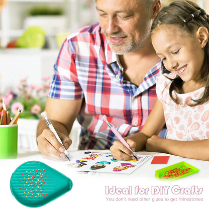 6PCS Diamond Art Trays Cat Paw Diamond Painting Organizer for DIY (Cyan Blue)