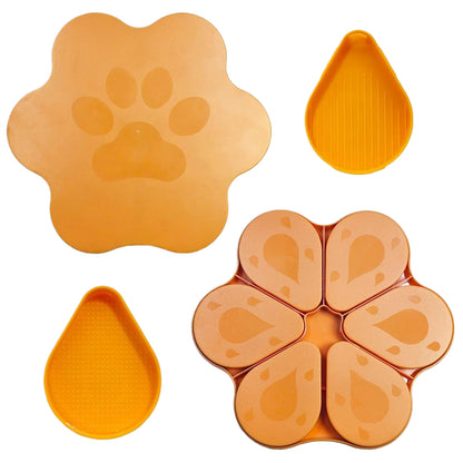 6PCS Diamond Art Trays Cat Paw Diamond Painting Organizer for DIY Crafts(Orange)