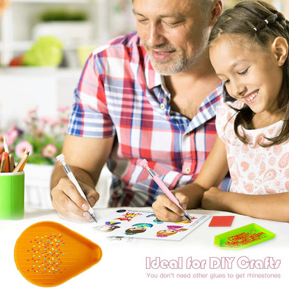 6PCS Diamond Art Trays Cat Paw Diamond Painting Organizer for DIY Crafts(Orange)