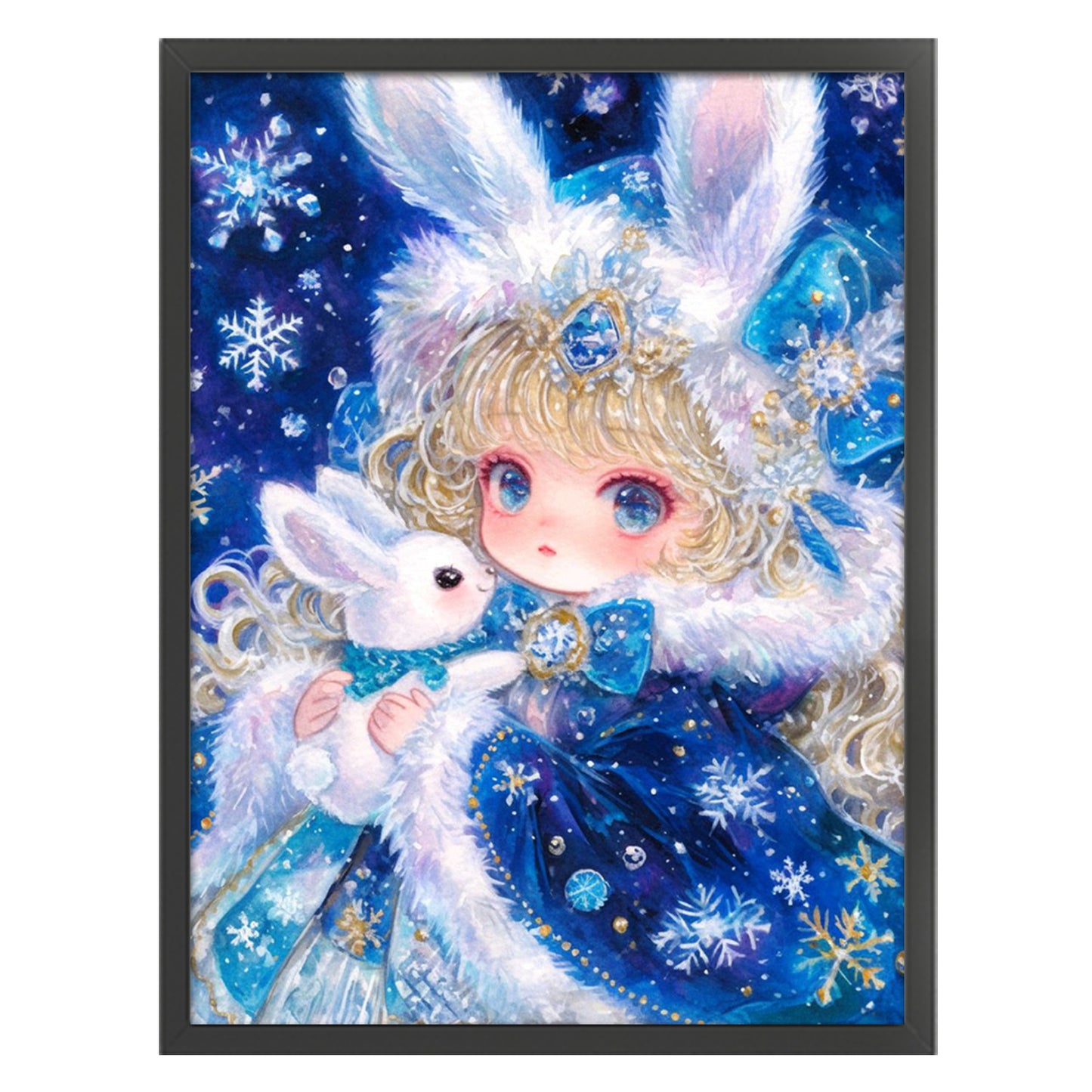 Rabbit Elf - 9CT Stamped Cross Stitch 70*90CM(Jun He Brand)