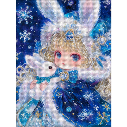 Rabbit Elf - 9CT Stamped Cross Stitch 70*90CM(Jun He Brand)