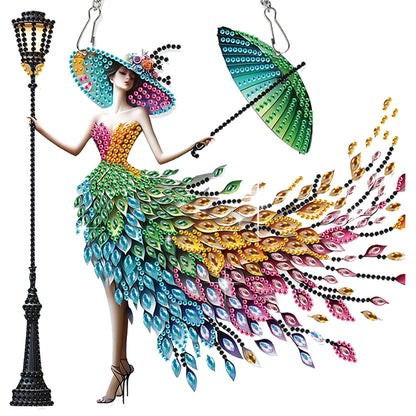 Streetlight 2D Flat DIY Acrylic Diamond Painting Pendant Kits Home Wall Decor