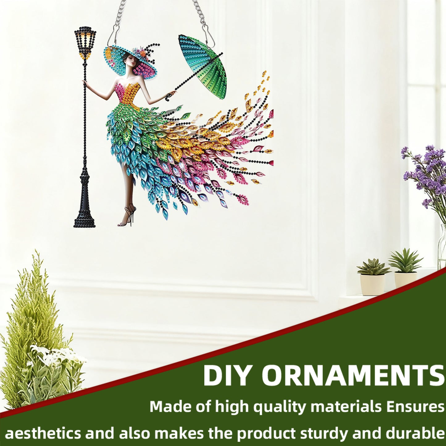 Streetlight 2D Flat DIY Acrylic Diamond Painting Pendant Kits Home Wall Decor