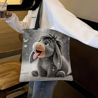 Donkey Canvas Tote Bag Embroidery Kit 11CT Print 40x40cm for Beginners Adults