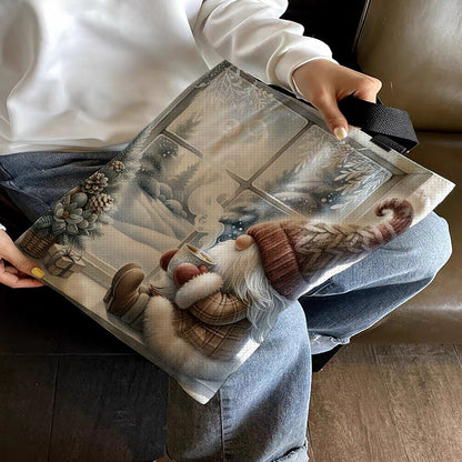 Winter Goblins Canvas Tote Bag Embroidery Kit 11CT Print 40*40cm for Beginner