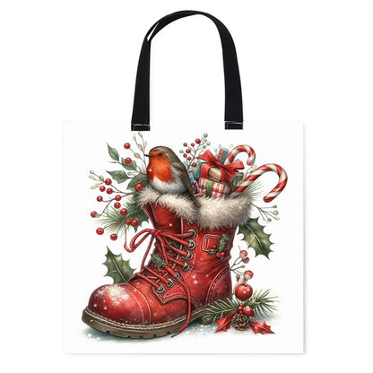 Christmas Boots Canvas Tote Bag Cross Stitch Set for Beginners Adult11CT 40x40cm