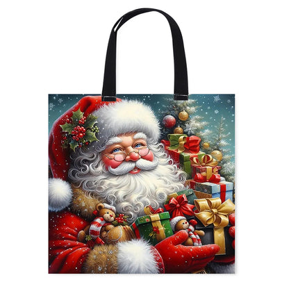 Santa Claus Canvas Tote Bag Cross Stitch Set for Beginners Adults 11CT 40x40cm
