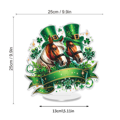 Horse DIY 2D Flat Acrylic Diamond Painting Art Tabletop Ornaments Kit Home Decor