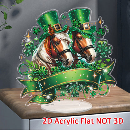 Horse DIY 2D Flat Acrylic Diamond Painting Art Tabletop Ornaments Kit Home Decor