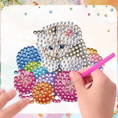 15pcs Kitten 2D Acrylic DIY Diamond Art Fridge Magnet Kit for Home Car Decor