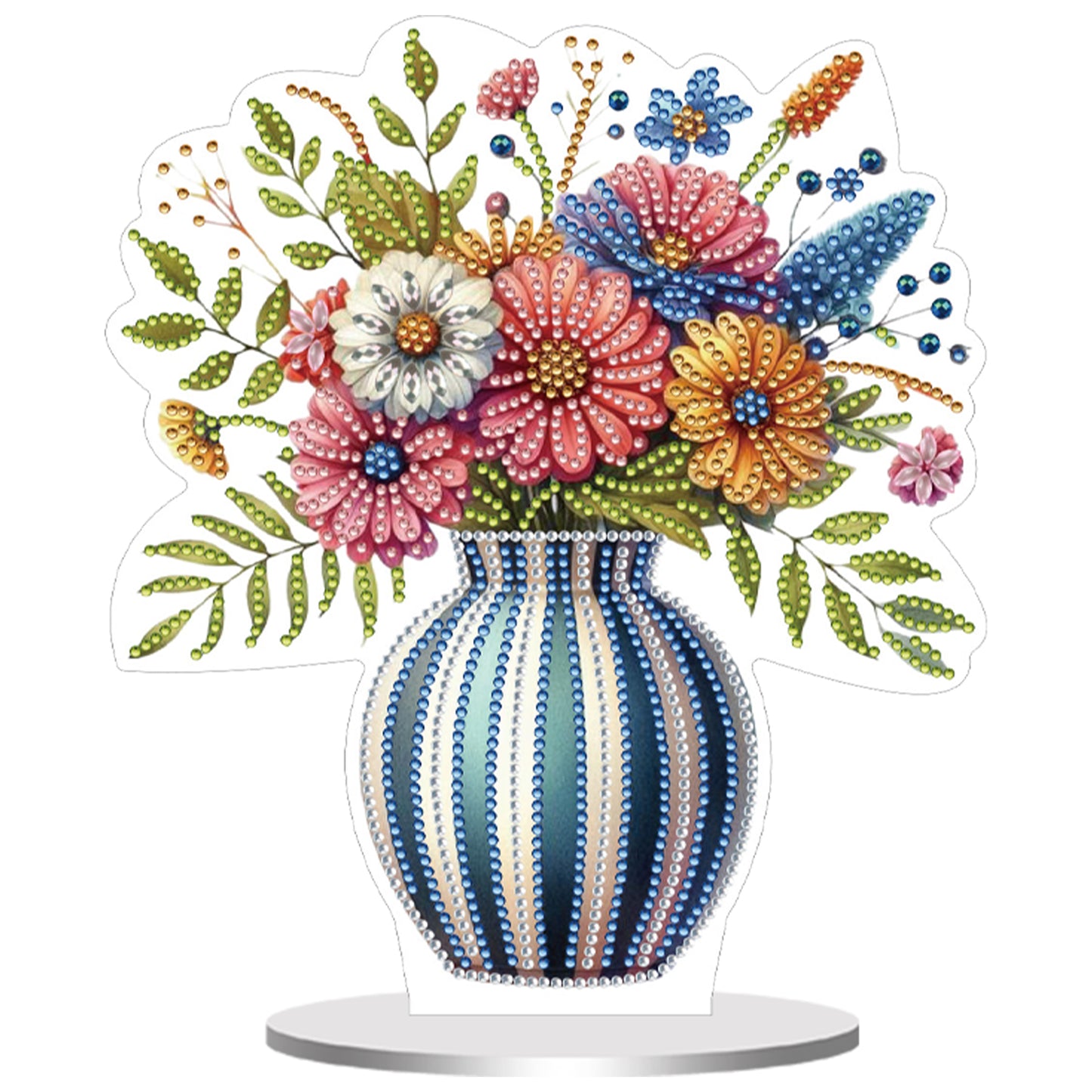 2D Flat Bouquet DIY Diamond Painting Tabletop Ornaments Kit for Home Decor Gift