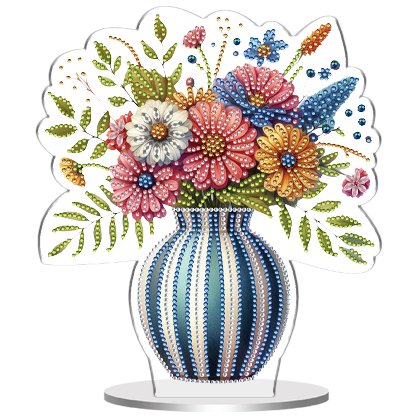 2D Flat Bouquet DIY Diamond Painting Tabletop Ornaments Kit for Home Decor Gift
