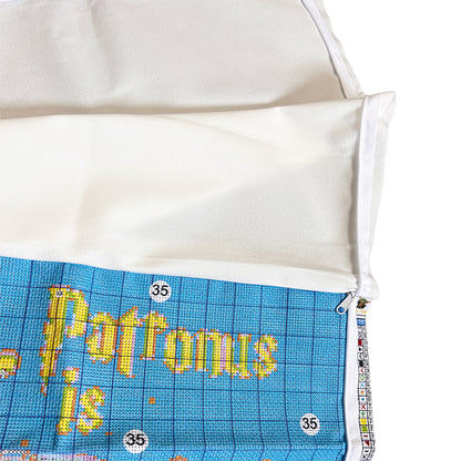 Cat 11CT DIY Stamped Cross Stitch Pillow Kit 45x45cm for Adults Home Decor (B)