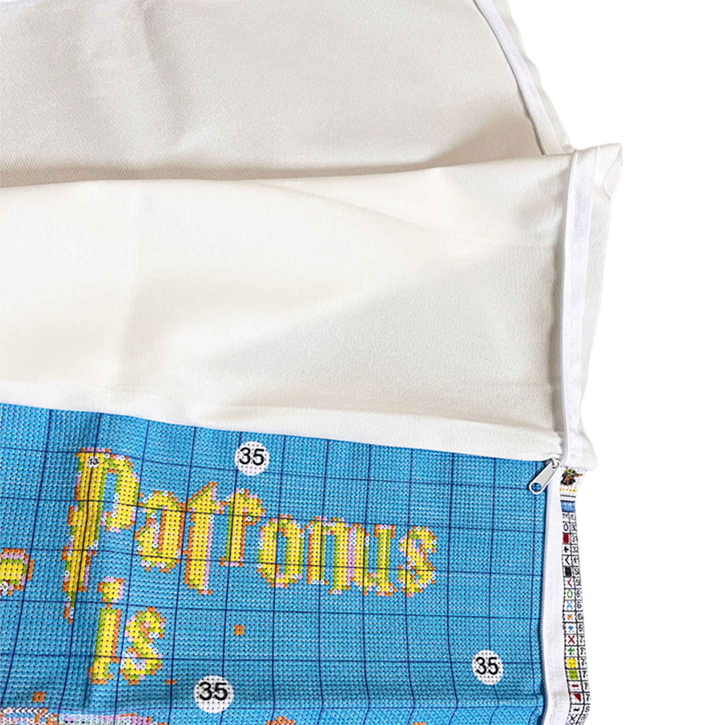 Dog 11CT DIY Stamped Cross Stitch Pillow Kit 45x45cm for Adults Home Decor (E)