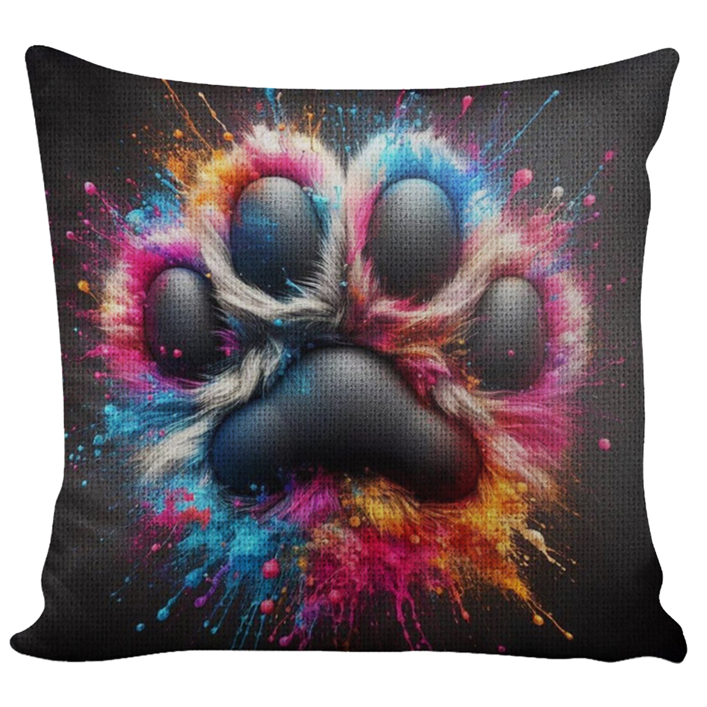 Dog Paw 11CT DIY Stamped Cross Stitch Pillow Kit 45x45cm for Adult Home Decor(G)