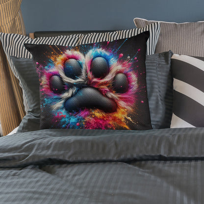 Dog Paw 11CT DIY Stamped Cross Stitch Pillow Kit 45x45cm for Adult Home Decor(G)