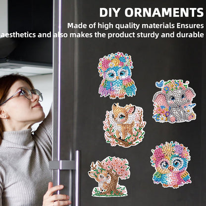 30Pcs Cute Animal Diamond Art Magnets Refrigerator for Adults DIY Home Decor
