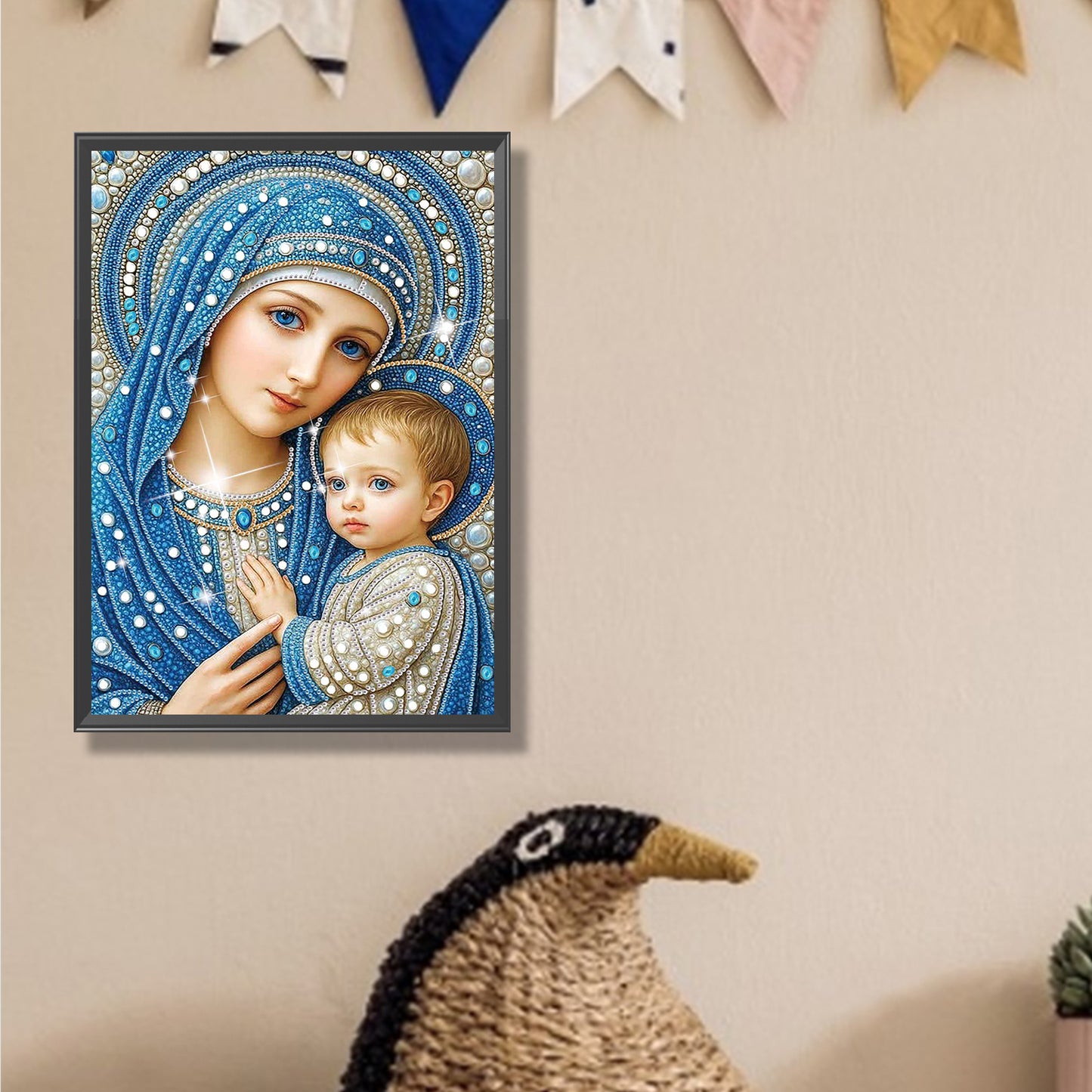 Madonna And Child - Special Shaped Drill Diamond Painting 30*40CM