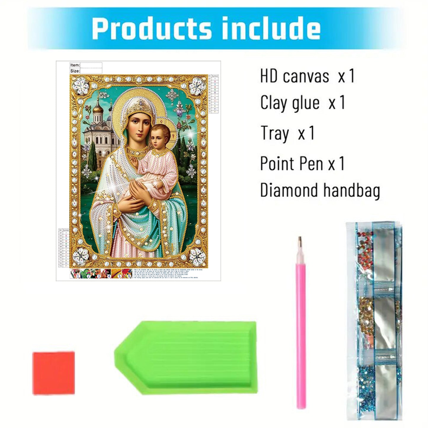 Madonna And Child - Special Shaped Drill Diamond Painting 30*40CM