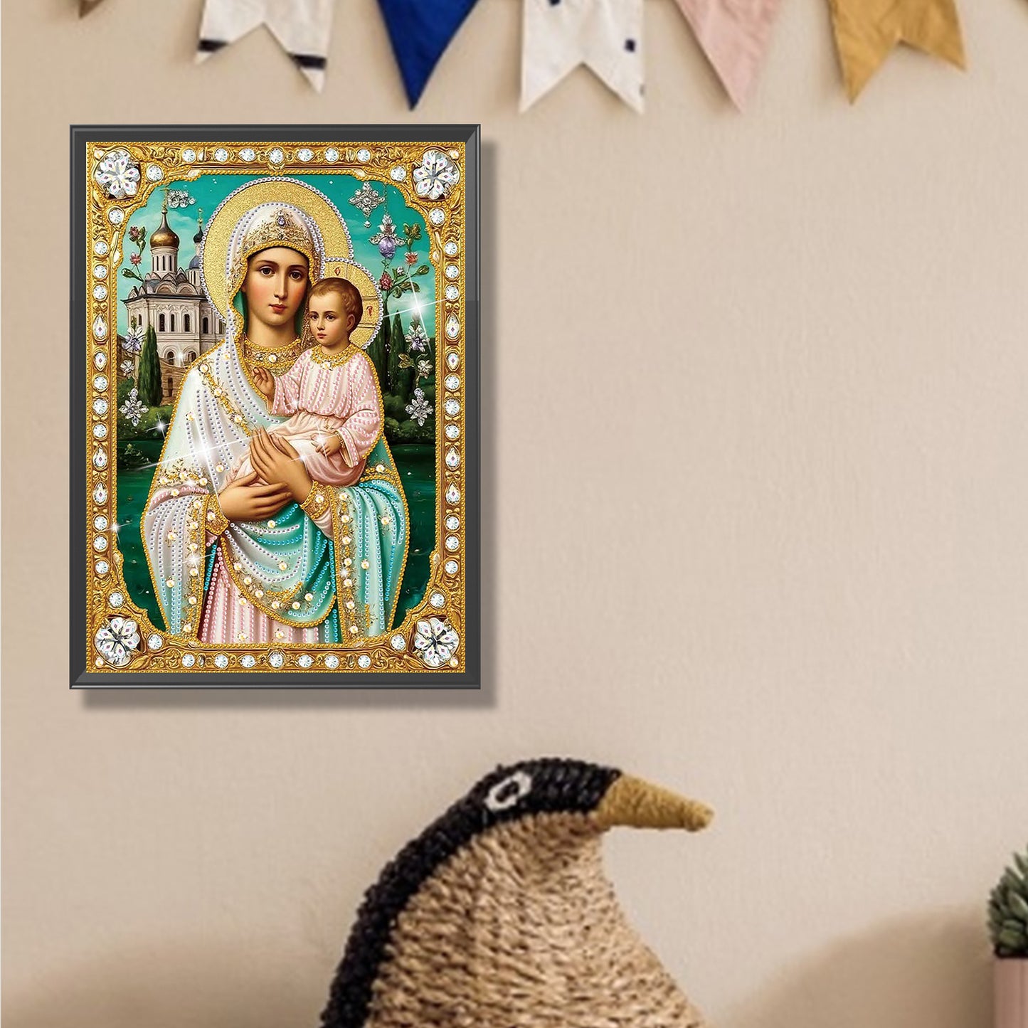Madonna And Child - Special Shaped Drill Diamond Painting 30*40CM