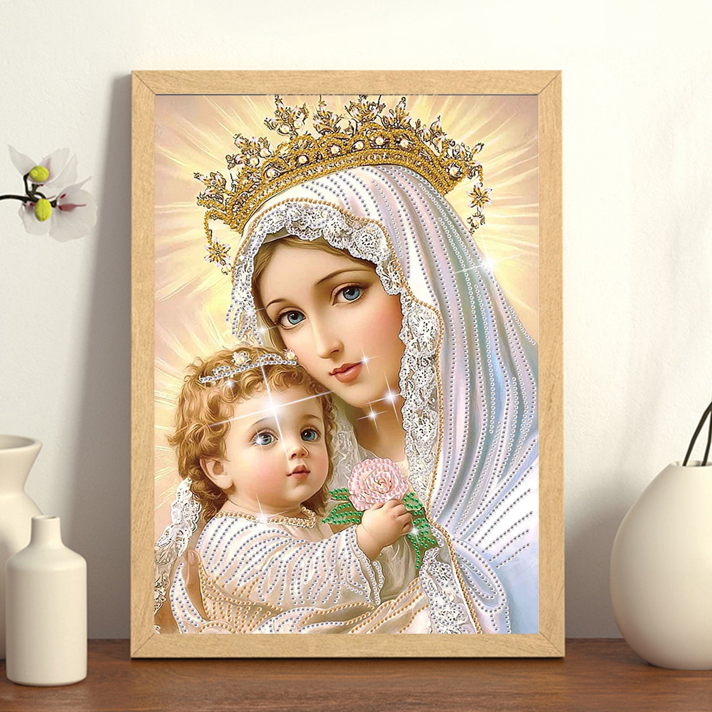 Madonna And Child - Special Shaped Drill Diamond Painting 30*40CM