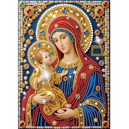 Madonna And Child - Special Shaped Drill Diamond Painting 30*40CM