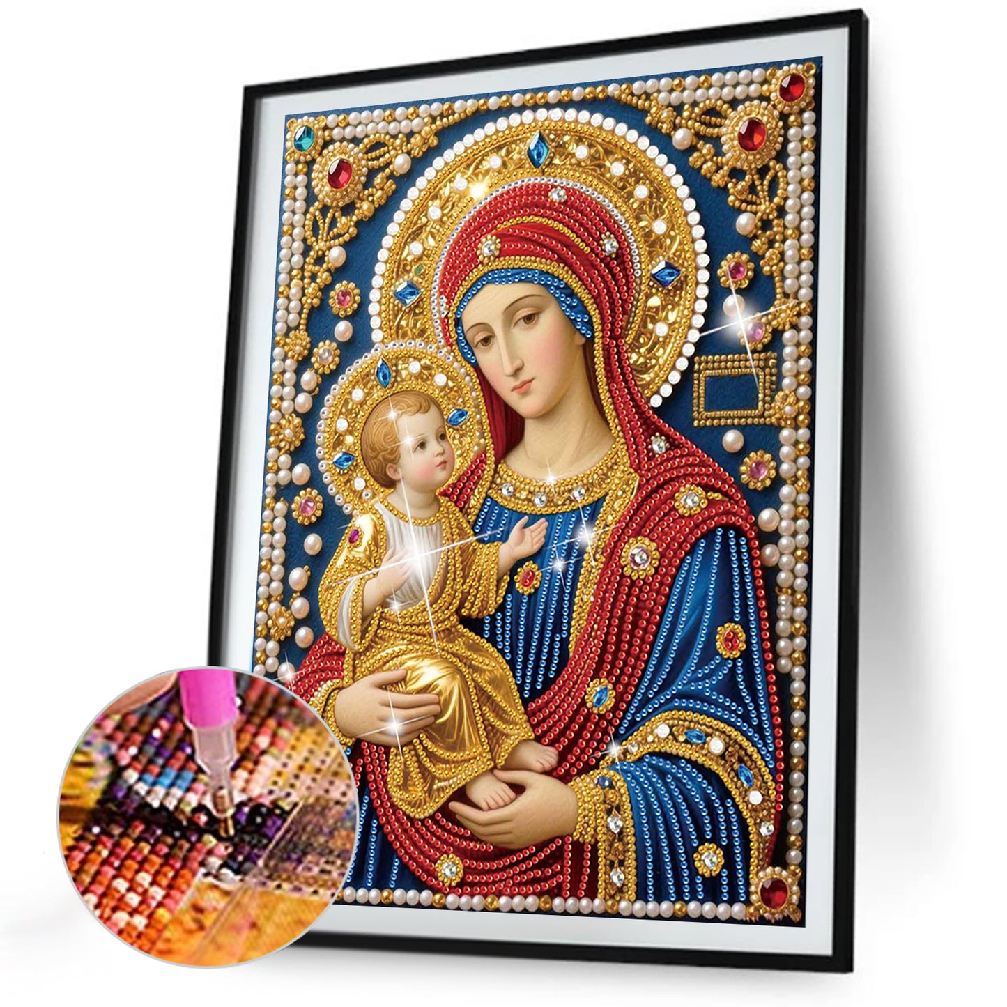 Madonna And Child - Special Shaped Drill Diamond Painting 30*40CM