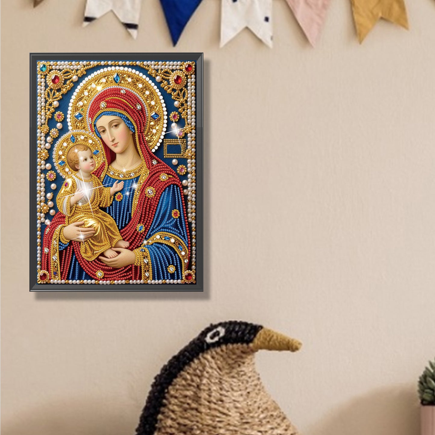 Madonna And Child - Special Shaped Drill Diamond Painting 30*40CM
