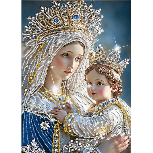 Madonna And Child - Special Shaped Drill Diamond Painting 30*40CM