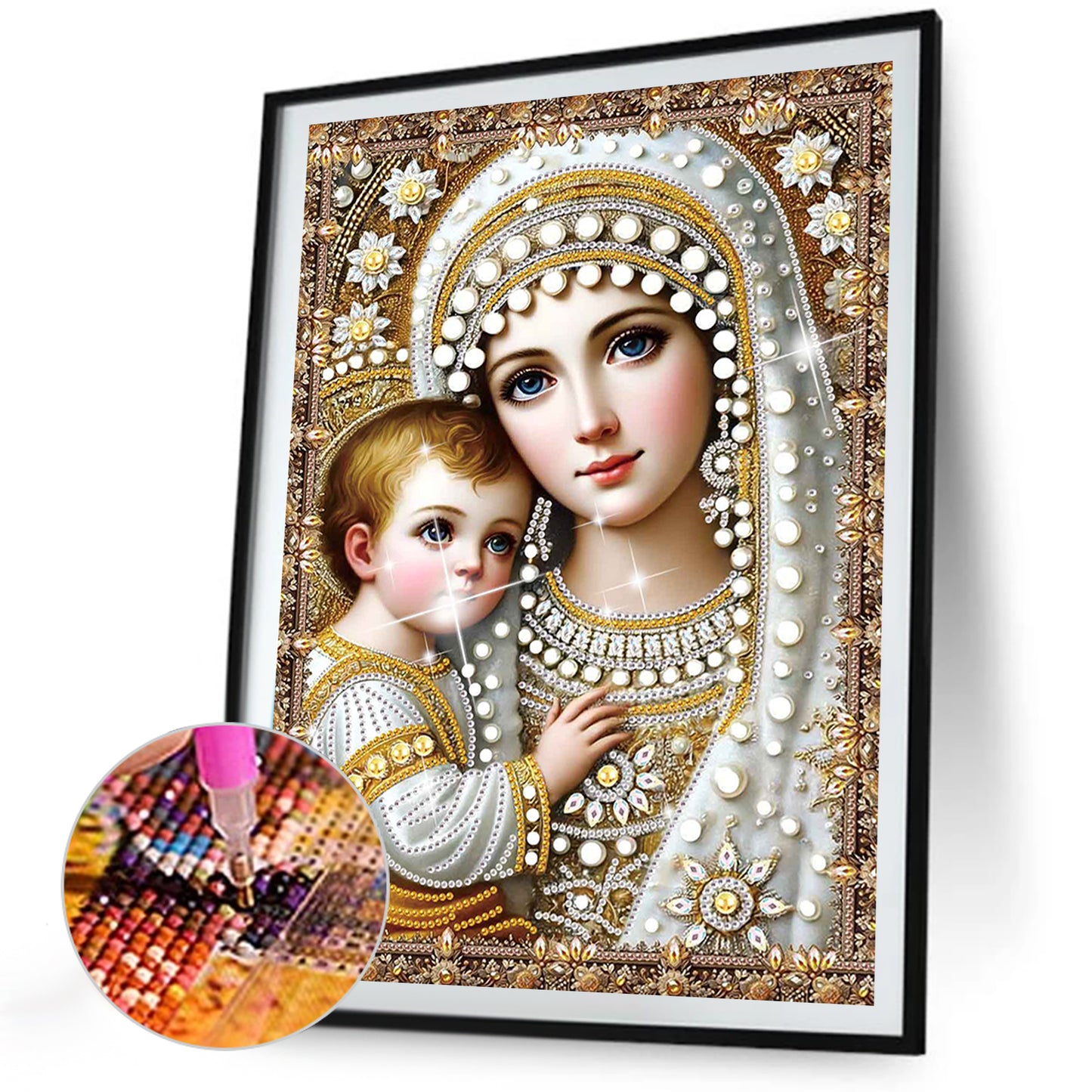 Madonna And Child - Special Shaped Drill Diamond Painting 30*40CM