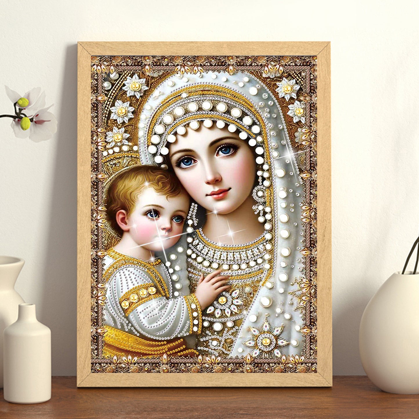 Madonna And Child - Special Shaped Drill Diamond Painting 30*40CM
