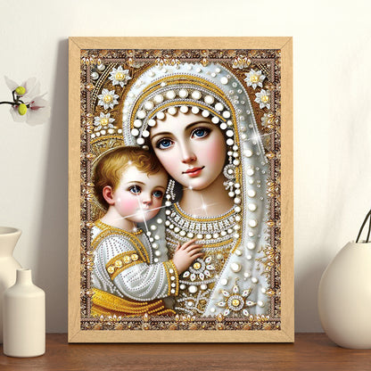 Madonna And Child - Special Shaped Drill Diamond Painting 30*40CM