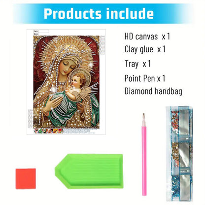 Madonna And Child - Special Shaped Drill Diamond Painting 30*40CM
