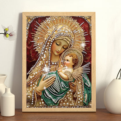 Madonna And Child - Special Shaped Drill Diamond Painting 30*40CM