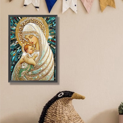 Madonna And Child - Special Shaped Drill Diamond Painting 30*40CM