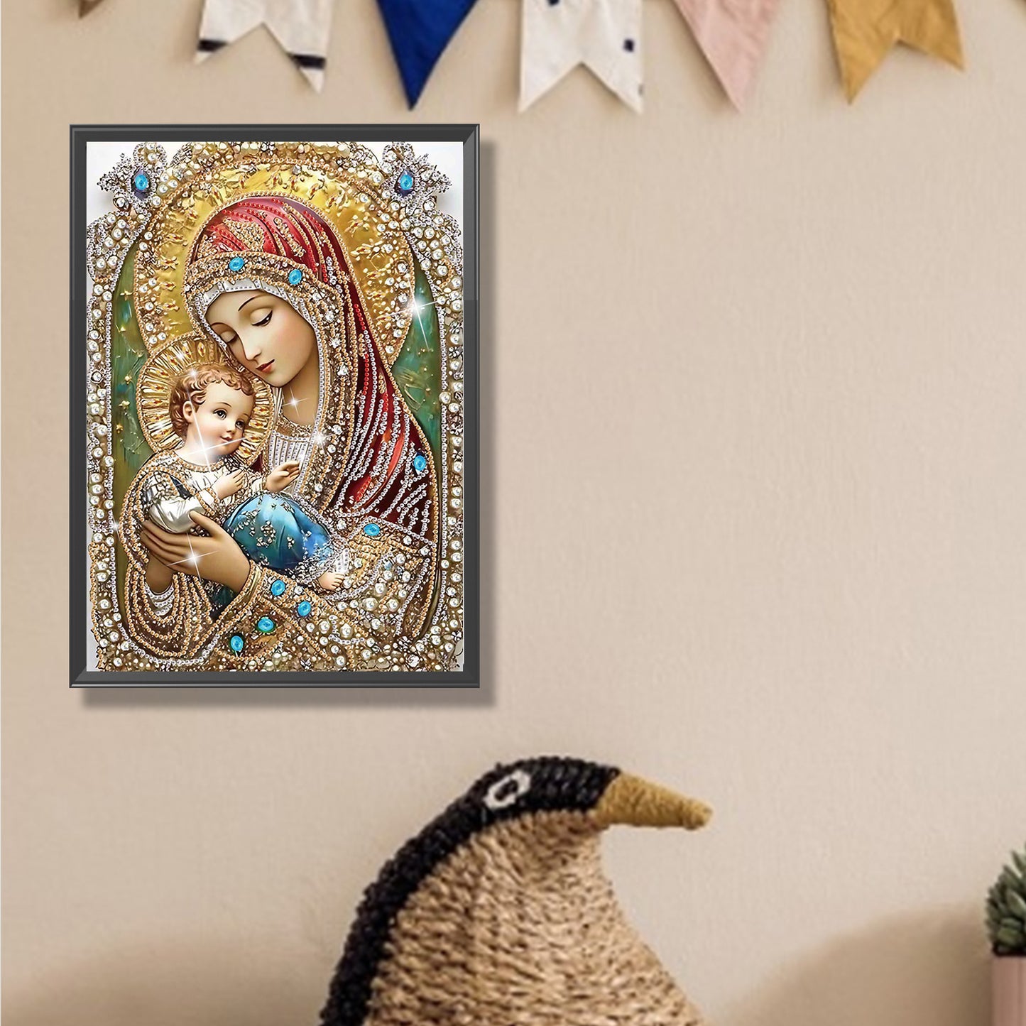 Madonna And Child - Special Shaped Drill Diamond Painting 30*40CM