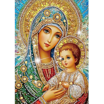 Madonna And Child - Special Shaped Drill Diamond Painting 30*40CM