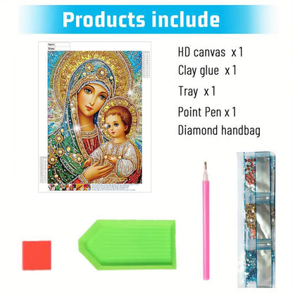 Madonna And Child - Special Shaped Drill Diamond Painting 30*40CM