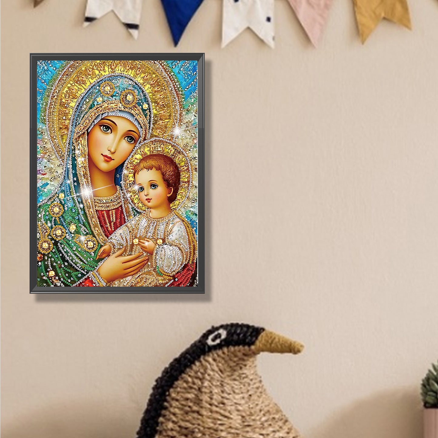 Madonna And Child - Special Shaped Drill Diamond Painting 30*40CM