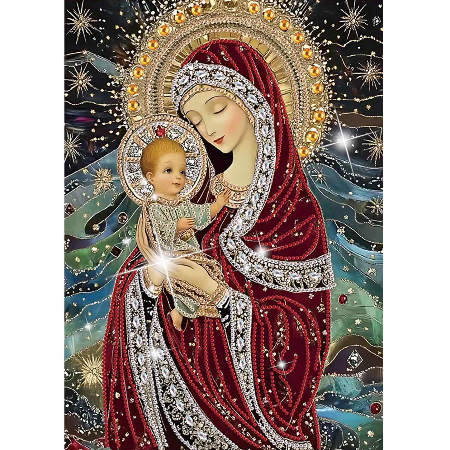Madonna And Child - Special Shaped Drill Diamond Painting 30*40CM