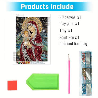 Madonna And Child - Special Shaped Drill Diamond Painting 30*40CM