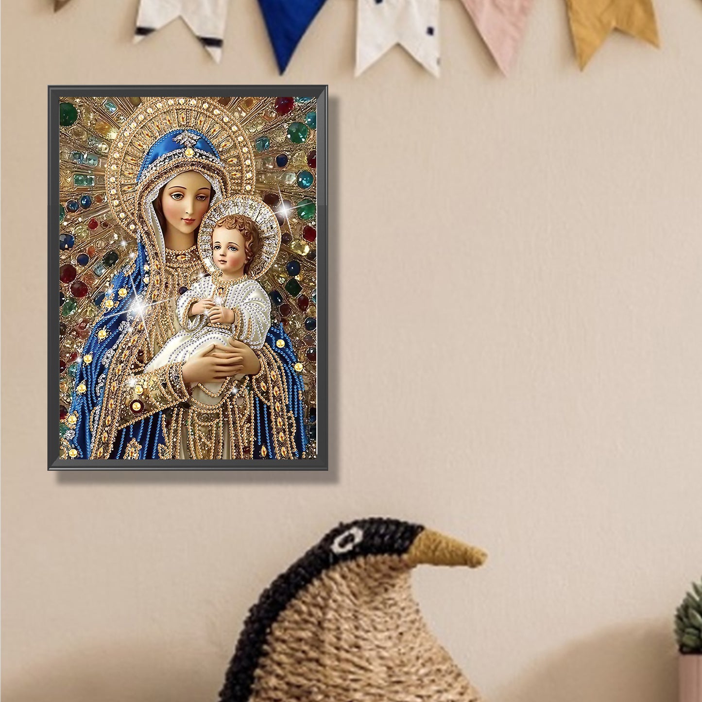Madonna And Child - Special Shaped Drill Diamond Painting 30*40CM