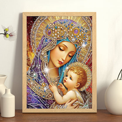 Madonna And Child - Special Shaped Drill Diamond Painting 30*40CM