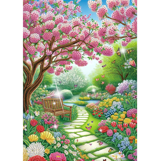 Flower Path - Special Shaped Drill Diamond Painting 30*40CM
