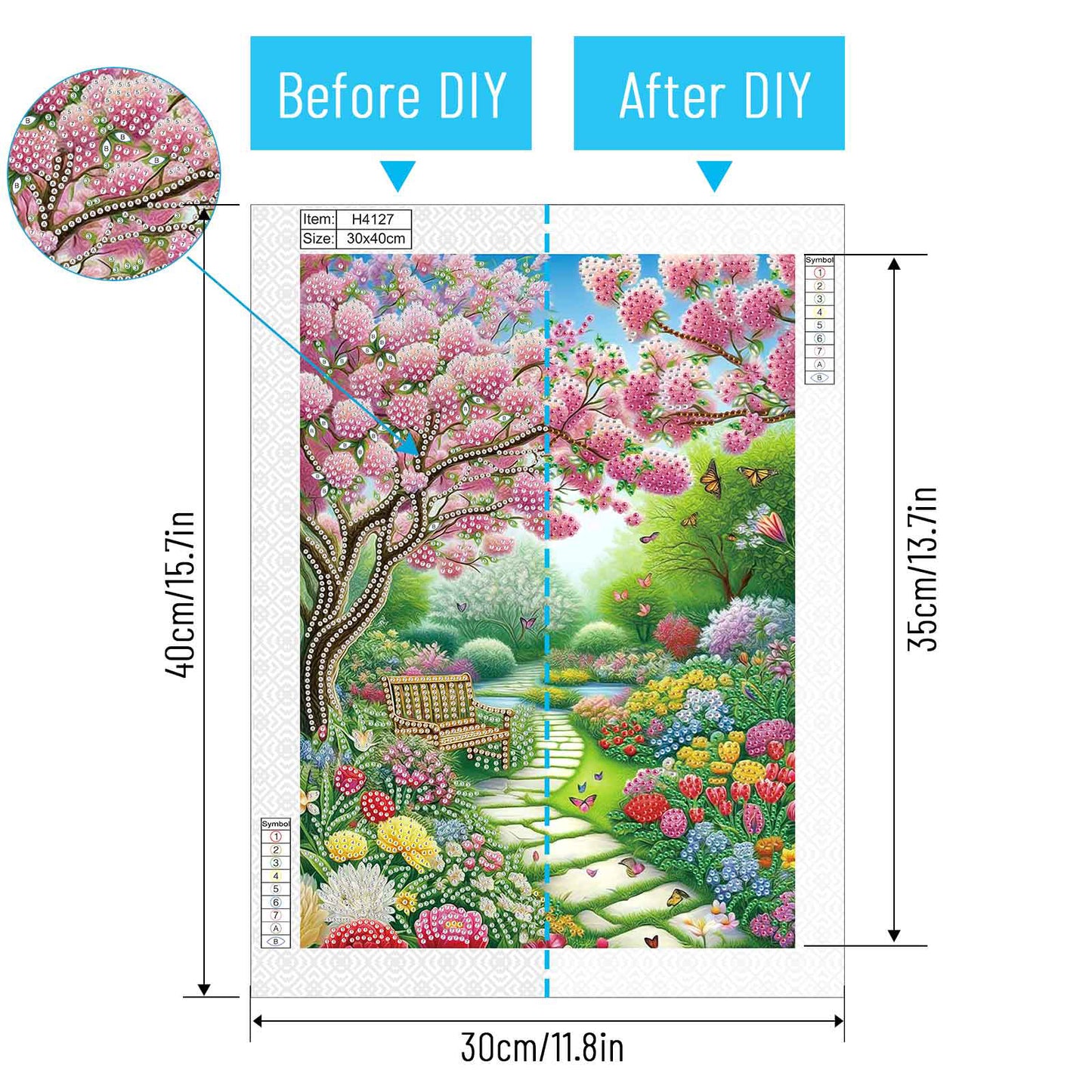 Flower Path - Special Shaped Drill Diamond Painting 30*40CM