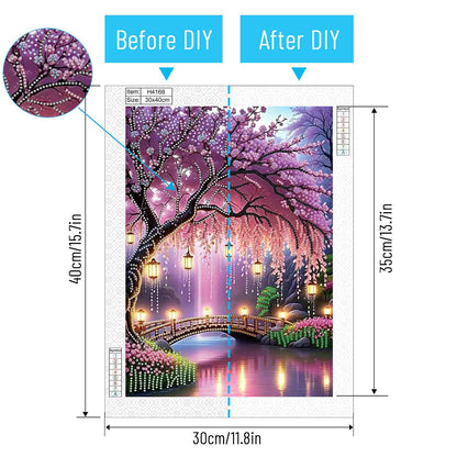 Lake Arch Bridge - Special Shaped Drill Diamond Painting 30*40CM