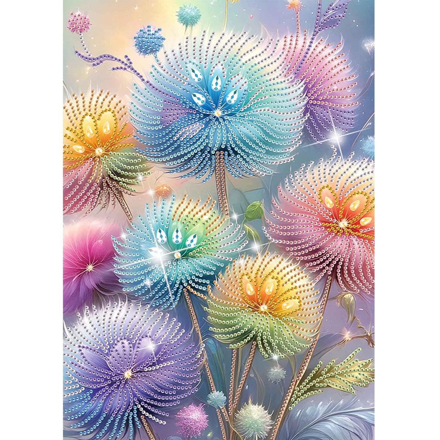 Dreamy Dandelion - Special Shaped Drill Diamond Painting 30*40CM