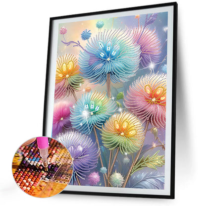 Dreamy Dandelion - Special Shaped Drill Diamond Painting 30*40CM
