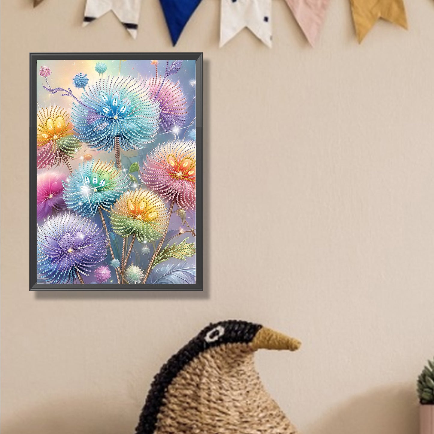 Dreamy Dandelion - Special Shaped Drill Diamond Painting 30*40CM