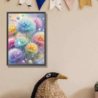 Dreamy Dandelion - Special Shaped Drill Diamond Painting 30*40CM